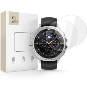 Tech-Protect Glass Fit+ 2-pack tempered glass for Samsung Galaxy Watch 8 Classic 46 mm - transparent