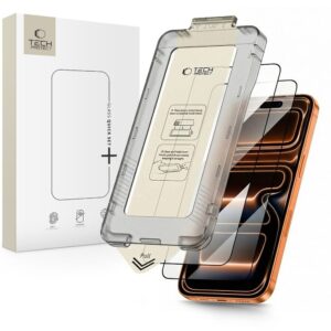 Tech-Protect Quick Set+ 2-pack tempered glass for iPhone 17 Pro Max / 18 Pro Max - black