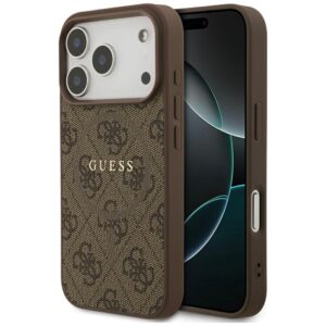 Guess 4G Ring Classic Logo MagSafe Case for iPhone 17 Pro / 18 Pro - Brown