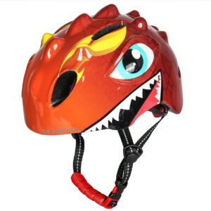 Wozinsky Children's Bicycle Helmet, Dragon Pattern, Lightweight, S - Red