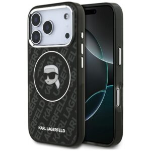 Karl Lagerfeld IML Karl Head Logo MagSafe Case for iPhone 17 Pro Max - Black