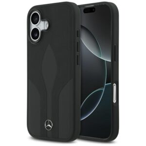 Mercedes Leather The Move MagSafe case for iPhone 17 - black