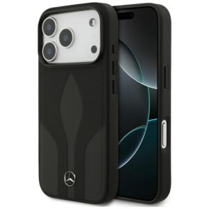 Mercedes Leather The Move MagSafe Case for iPhone 17 Pro / 18 Pro - Black