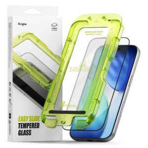 Ringke Easy Slide 2-pack tempered glass for iPhone 17 Pro / 18 Pro - black