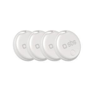 SBS Track My Circle locator compatible with Apple Find My set of 4 - white