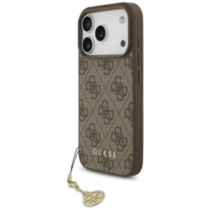 Guess 4G Charms Collection MagSafe case for iPhone 17 Pro / 18 Pro - brown