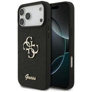 Guess Fixed Glitter Big 4G case for iPhone 17 Pro Max - black