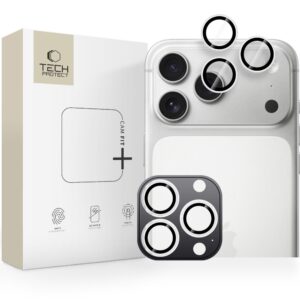Tech-Protect Camring Fit+ Camera Cover for iPhone 14 Pro / Max / 15 Pro / Max / 16 Pro / Max / 17 Pro / 18 Pro / Max - Silver