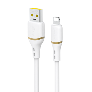 Dudao L25L USB-A - Lightning Cable 1m 30W with Soft Silicone Braid - White