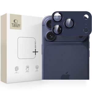 Tech-Protect Camfull Fit+ Camera Lens Glass for iPhone 17 Pro / 18 Pro - Navy Blue