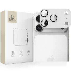 Tech-Protect Camfull Fit+ Camera Lens Glass for iPhone 17 Pro / 18 Pro - Silver