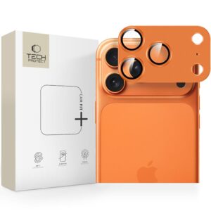 Tech-Protect Camfull Fit+ Camera Lens Glass for iPhone 17 Pro Max / 18 Pro Max - Orange