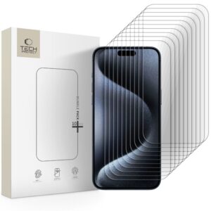 Tech-Protect Tempered Glass Bundle 10-pack for iPhone 15 Pro Max