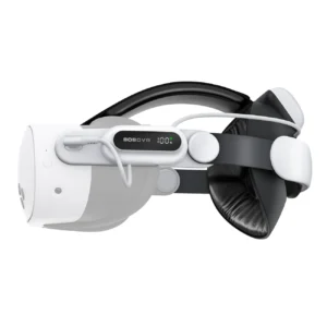 BoboVR E3 Pro Head Strap with Battery for Meta Quest 3 and 3S - White and Black