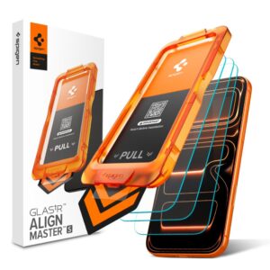 Spigen Glas.tR AlignMaster Slim 3-Pack Tempered Glass for iPhone 17 Pro Max / 18 Pro Max