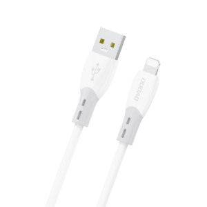 Dudao L25SL 30W USB-A - Lightning Cable with Soft Silicone Braid 1m - White