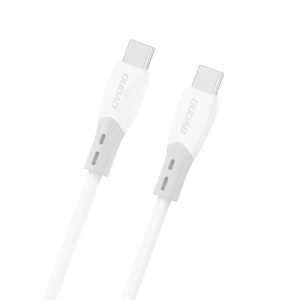 Dudao L25SC 60W USB-C - USB-C Cable with Soft Silicone Braid 2m - White