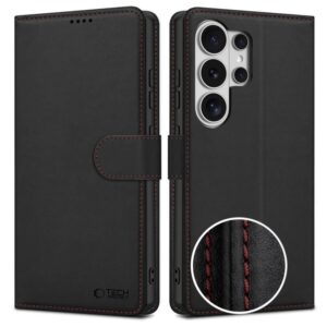 Tech-Protect Wallet Case for Samsung Galaxy S26 Ultra - Black and Red