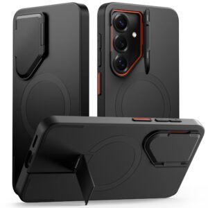 Tech-Protect Kevlar Aura MagSafe Case for Samsung Galaxy S26 - Black and Orange