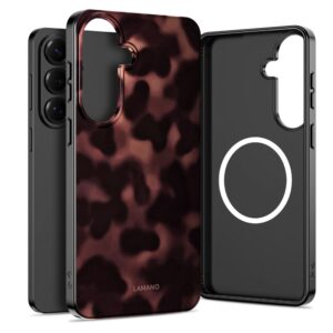 Tech-Protect Lamano MagSafe Case for Samsung Galaxy A36 / A37 5G - Black and Brown