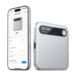 BOYA Notra Voice Recorder with AI Transcription - Silver