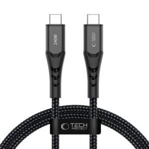 Tech-Protect Ultraboost UB11T USB-C / USB-C PD 240W / QC3.0 Cable 100 cm - Black