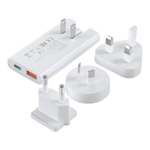 Choetech PD6011 65W GaN Ultra USB-C + USB-A Wall Charger - White
