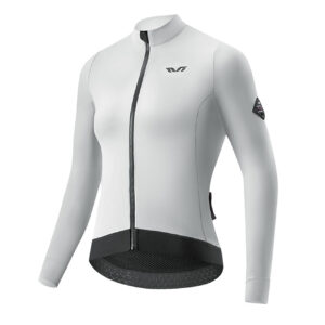 Rockbros YDWT006 TVI women's cycling jersey insulated autumn/winter M - white and gray