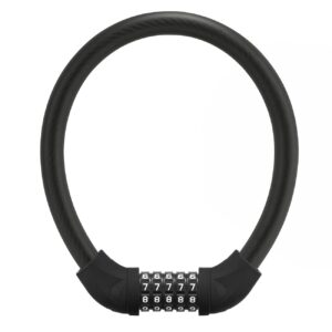 Rockbros RKS870-BK bicycle lock with code, steel cable, 85 cm - black