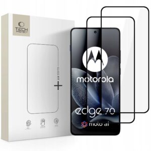 Tempered glass Tech-Protect Glass Fit+ 2-Pack na Motorola Edge 70 5G - black