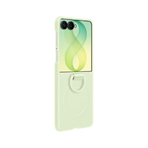 Samsung Silicone Ring Magnet Cover for Samsung Galaxy Z Flip 8 with MagSafe Compatible Ring - Green