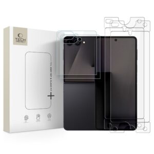 Tech-Protect Glass Fit+ 2-Pack tempered glass + Tech-Protect Hydro Flex+ 2-Pack hydrogel film for Samsung Galaxy Z Flip 7 / 8