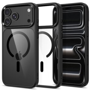 Tech-Protect Magmat Magsafe CC Case for iPhone 17 Pro Max / 18 Pro Max - Transparent Black