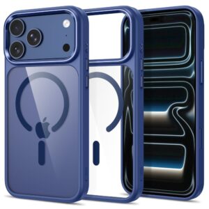 Tech-Protect Magmat Magsafe CC Case for iPhone 17 Pro Max / 18 Pro Max - Transparent Navy Blue