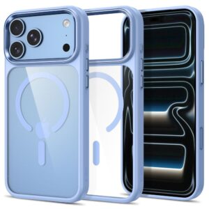 Tech-Protect Magmat Magsafe CC Case for iPhone 17 Pro Max / 18 Pro Max - Transparent Light Blue