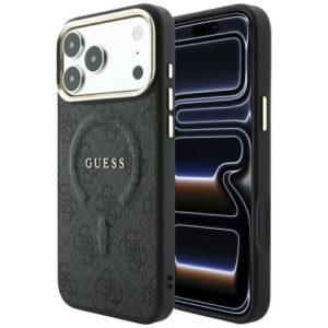Guess Embossed 4G Classic MagSafe Case for iPhone 17 Pro / 18 Pro - Black