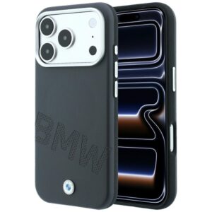 BMW Sign Inclined Deboss Letters MagSafe Case for iPhone 17 Pro / 18 Pro - Gray