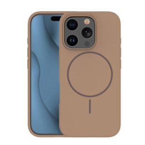 Silicone Thin Mag case for iPhone 12 / 12 Pro 6,1" brown