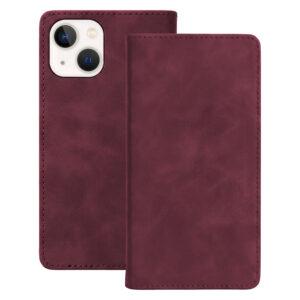 Smart Suede case for iPhone 14 maroon