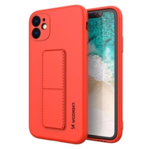 Wozinsky Kickstand Case silicone case with stand Samsung Galaxy A22 4G red