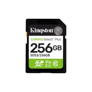 Kingston memory card 256GB SDXC Canvas Select Plus Gen3 150MB/s C10 UHS-I U1 V10