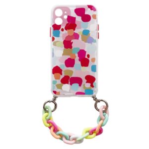 Color Chain Case gel flexible elastic case cover with a chain pendant for Xiaomi Redmi 10 multicolour (2)
