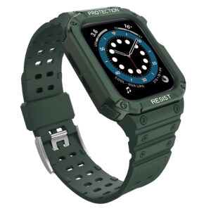 Protect Strap Band for Apple Watch 42/44/45mm Armored Case Strap - Green