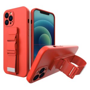 - Rope Case Silicone Lanyard Cover Purse Lanyard Strap For Samsung Galaxy A73 Red