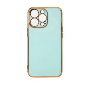 Lighting Color Case for Xiaomi Redmi Note 11 gel cover with gold frame mint