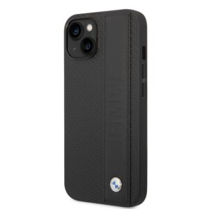 BMW Signature Leather Big Logo Case for iPhone 14 Plus Black