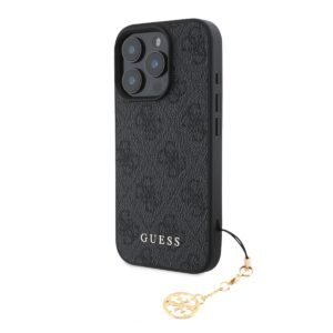 Guess 4G Charm Case for iPhone 16 Pro Max Tone on Tone Grey