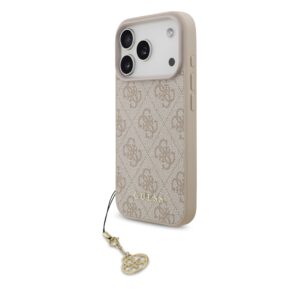 Guess 4G Charm MagSafe Case for iPhone 17 Pro / 18 Pro Tone on Tone Pink