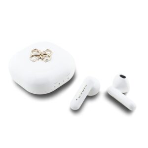 Guess 4G Metal Logo TWS Wireless Earphones White