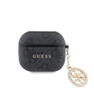 Guess 4G Script PC/PU Charm Case for AirPods 3 Black